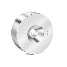 Неодимовый магнит с зенковкой St 20х5 мм