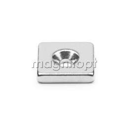 Неодимовый магнит с зенковкой 10х10х3 мм